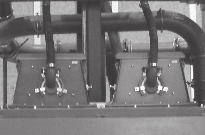 Türbin ayarlanması Boru kumlayıcılarda türbinler parçaların iletim yönüne göre uzunlamasına ayarlanmıştır. Böylece açılı türbinlere nazaran daha yüksek verimlilik sağlanmaktadır.