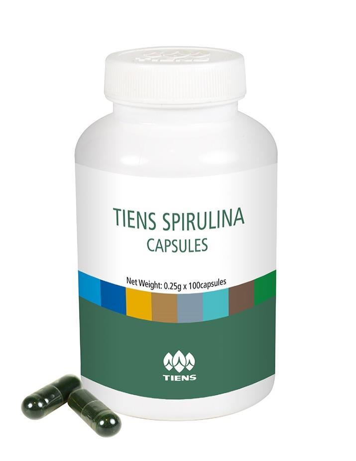 TIENS SPIRULINA Aktif bileşenler kapsül