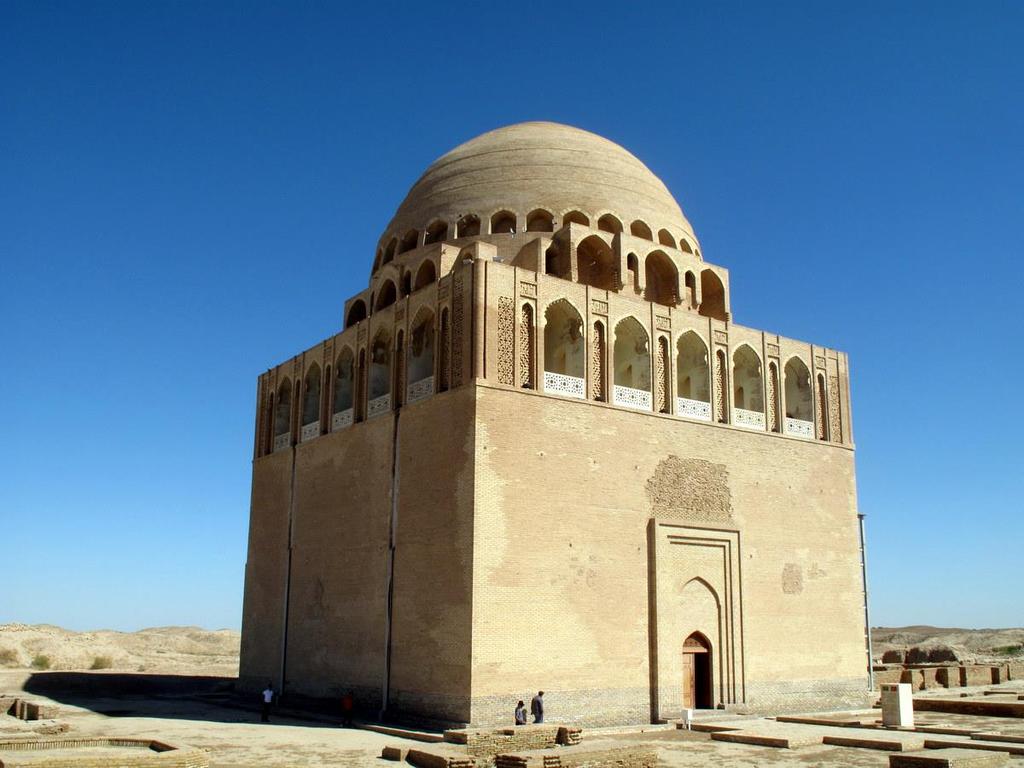 TÜRMENİSTAN,SULTAN SENCER KÜMBETİ (1157) Sultan Sencer türbesi, Türkmenistan ın Merv şehrinde İran Selçuklularının son hükümdarı Sencer adına yaptırılmıştır (1157).