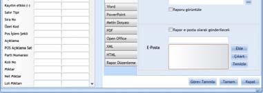 özelleştirilebilen rapor ve formlar.