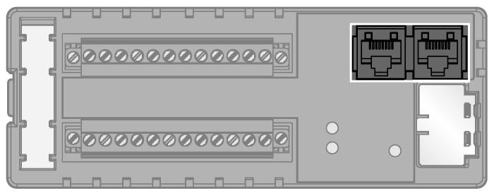 Terminal assignment Ethernet Fieldbus cable (example): RJ45S-RJ45S-441-2M (ident no. 6932517) or RJ45-FKSDD-441-0,5M/S2174 (ident no.