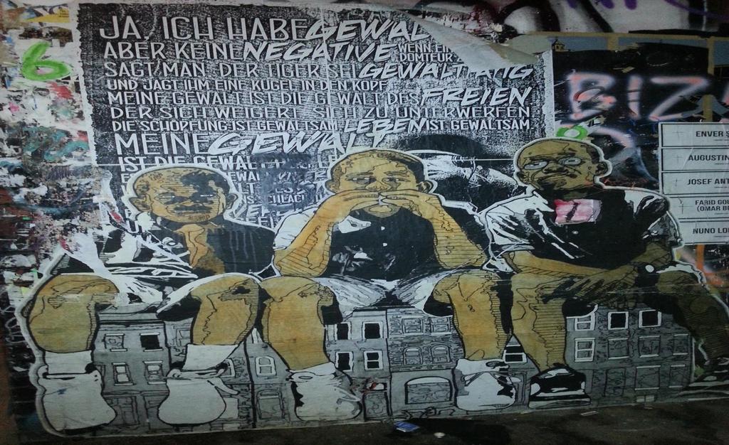 Almanya-Hamburg (Orijinal, Kasım 2012) Bazı sokak sanatçıları, galerilerle ilgilenmeyen geniş kitlelere ulaşabilecekleri boş birer alan olarak sokakları düşünürken, bazıları