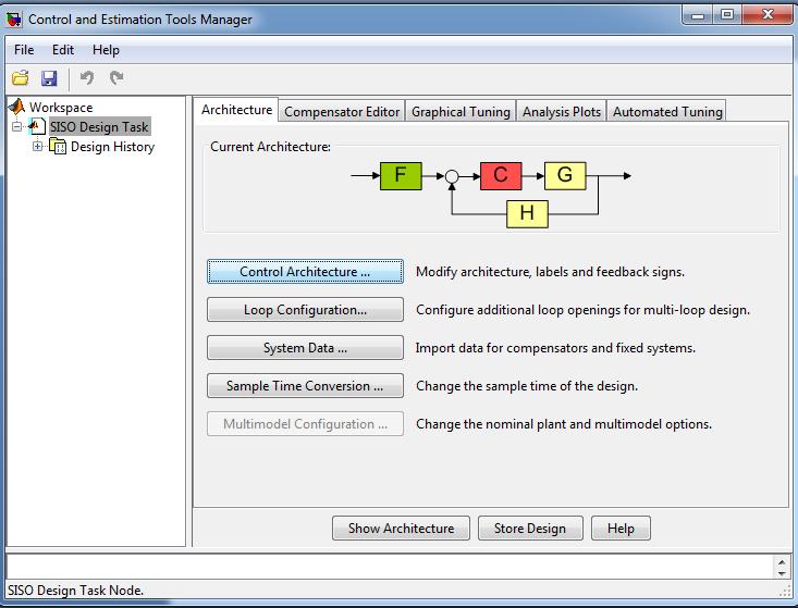 MATLAB Control System Toolbox (SISOTOOL)