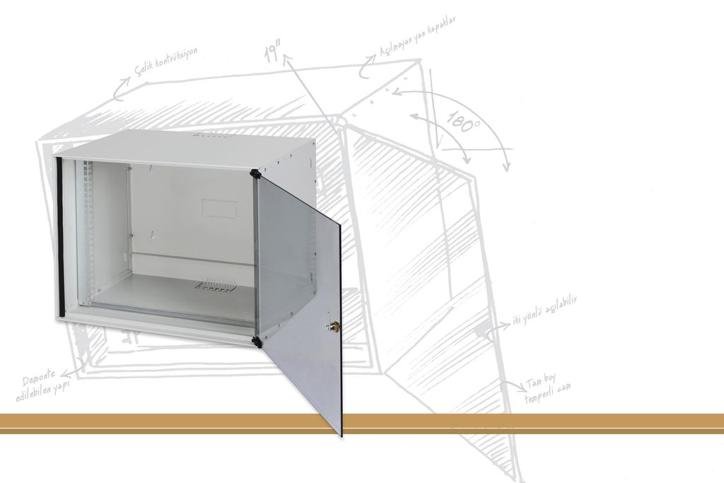 Soho Rack SOHO serisi kabinetler yüksek kalitede tasarımı ve imalatı sayesinde tüm aktif ve pasif cihazların korunmasında ayrıca tüm kablolama işlemlerini pratik kolay ve düzenli bir şekilde