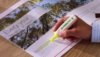 EcoLine Fosforlu kalem Özellikle parlak renkli işaretlemeye ve metin bölümlerinin ve notların vurgulanmasına uygundur. Su bazlı mürekkep, yüksek renk parlaklığına sahiptir. Tekrar doldurulabilir.