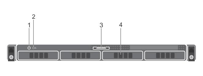 Rakam 3. Ön panel özellikleri ve göstergeleri dört 3,5 inç kablolu sabit sürücülü kasa Tablo 4.
