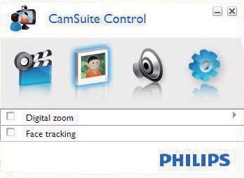 Görüntü ayarları Dijital zoom Yüz izleme Web kamerası ayarları Uygun bir Philips web kamerası seçin Özelliklerini ayarlayın 1 Ayarlar paneline erişmek