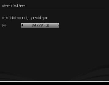 Not: Kanal Listesi sıralaması uydu seçimine göre değiştirilebilir. Normal Uydu Kurulumu Uydu Konfigürasyonu Eğer Digitürk kurulumunu seçmezseniz, uydu konfigürasyonu görüntülenecektir.