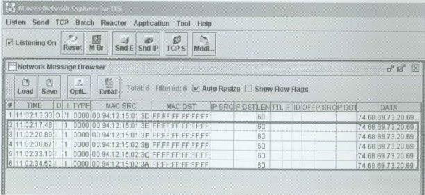 Lider 12. Her üye broadcast frame lerini yolladıktan sonra Lider Network Message Browser da diğer 5 frame i görmelidir.