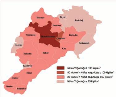 Harita 2-İlçelerin Nüfus Yoğunlukları Harita 2- İlçelerin Nüfus Yoğunlukları Kaynak: TÜİK, Adrese Dayalı Nüfus Kayıt Sistemi (2015) Kaynak: