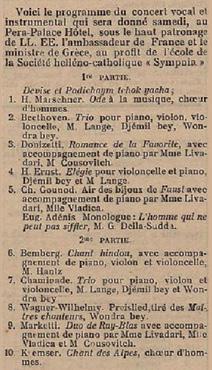 Le Moniteur Oriental, 9 Mayıs 1895 Fransız Büyükelçisi Paul Cambon (Vanity Fair, 2 Ekim 1912) Émile Sauret ve Cemil Arif Bey düşmüştüm. Bu kadar yabancı müzisyen arasında kimdi bu Türk çellist?