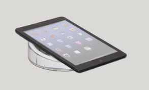 Pleksi Ürün Sergileme Çözümleri Tablet Stant Round Elektronik teşhir reyonlarında tablet sergilemek için kullanılır.
