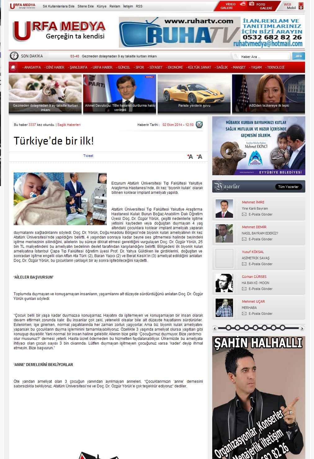 Portal Adres TÜRKIYEDE BIR ILK! : www.urfamedya.
