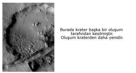 Bağıl Yaş Hesabı Bilim insanları kraterlerin yaşlarını yüzey özelliklerini karşılaştırarak elde ederler.