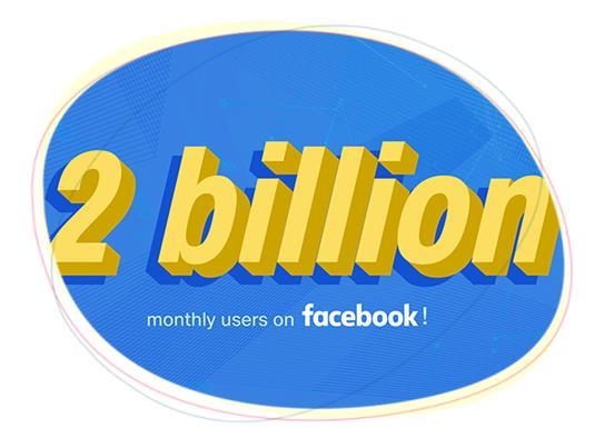 Facebook aylık 2 milyar kullanıcı barajını aştı Facebook, aylık 2 milyar kullanıcı barajını açtığını duyurdu.