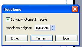 2. Araçlar menüsünden Dil seçeneğine girin ve Heceleme maddesini tıklayın. 3. Belgeyi otomatik hecele maddesini tıklayarak etkisiz hale getirin. 4. Tamam düğmesini tıklayın.