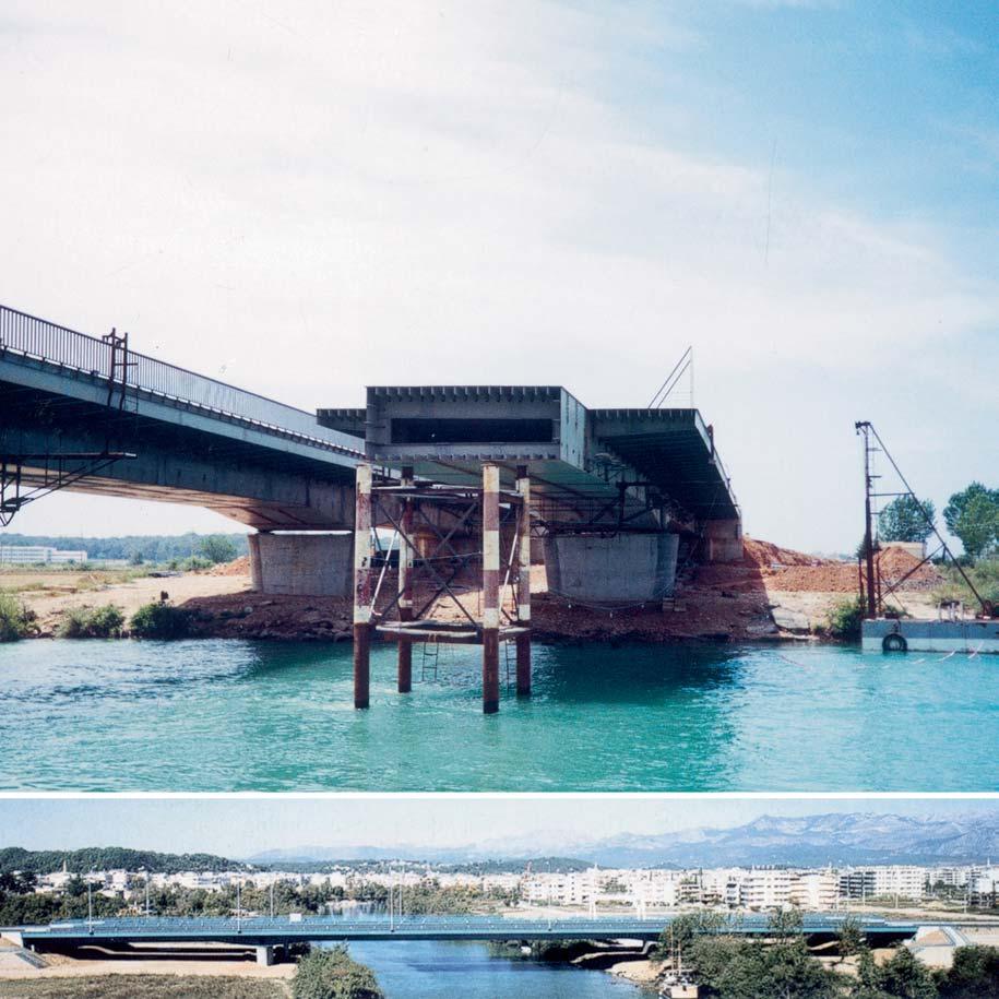 Manavgat Köprüsü Manavgat Köprüsü, ortotropik plak tipinde çelik köprü üst yapı sisteminin, nispeten kısa boylu bir köprüde, değişken tabliye yüksekliği ve konsolda ilerleme kullanımı ile
