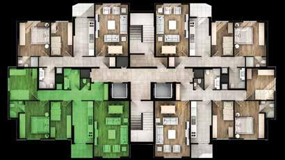 3,98 m 2 4,46 m 2 2,91 m 2 1,43 m 2 A Blok Normal Kat 3+1 KAT BRÜTÜ 11,76 m 2 119 m 2