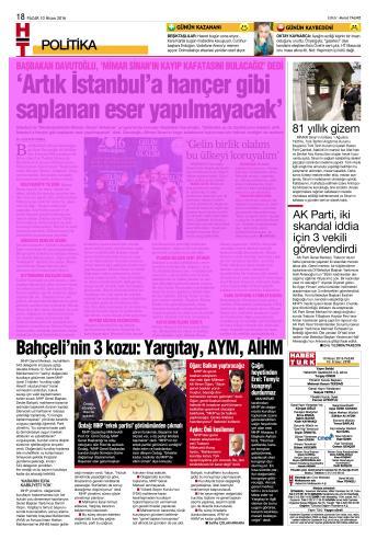 Sayfa : 18 İSTANBUL Tiraj