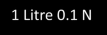 1 Litre 0.1 N HCl çözeltisinin hazırlanması (% 37 saf, d= 1.19 g/cm 3 HCl den hareketle) m = d x V Konsantre HCl asidin 1000 ml sinin ağırlığı m = 1.19 x 1000 = 1190 gramdır.