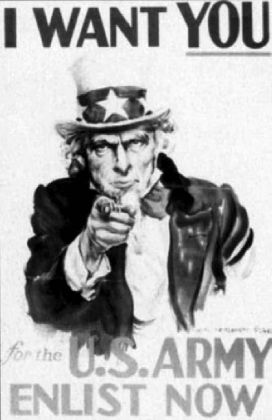 Tarihteki en ünlü propaganda posteri: ABD Ordusu asker toplamaya çalışıyor. Propaganda reklamla birçok benzer tekniği kullanır. Ancak, propaganda genellikle politik veya milliyetçi temalar içerir.