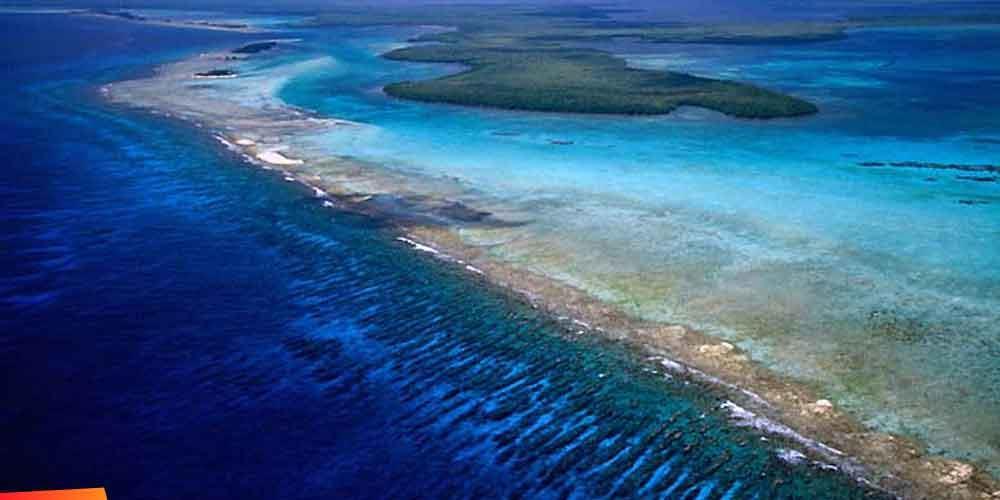 Belize Barrier Reef Reserve System/ Belize Set Resif Rezerv Sistemi Belize kıyı alanı, kuzey yarımküredeki en büyük set resifi, deniz atolleri,