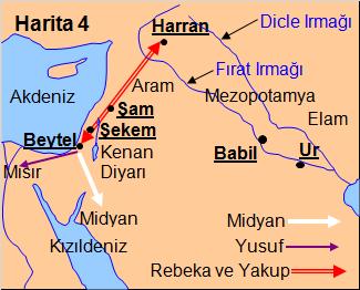 İbrahim uşağını İshak a bir kız araması için akrabalarının yaşadığı Harran daki Aram-Naharayim e gönderir. Tanrı Rebeka nın İshak ın karısı olmasını sağlar.