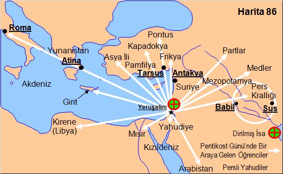 10 Elçilerin İlk İşleri 265 Elçiler, aralarında İsa nın annesi ve kardeşlerinin de bulunduğu 120 kişiyle kaldıkları evin üst katında buluşurlar ve Yahuda İskariot un yerine Mattiya yı seçerler.