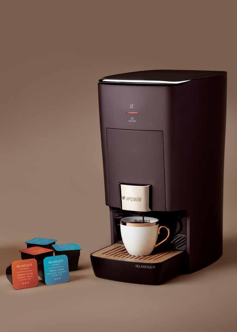 K 3500 Arçelik Selamlique Kapsüllü Türk Kahvesi Makinesi Kapsül teknolojisi sayesinde farklı aromalarda ve farklı şeker oranlarında kahve seçenekleri Kapsül kullanımı sayesinde uzun süre tazelik