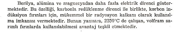 Bilgisayar parçaları, uzay teknolojisinde, askeri araç zırh yapımında, ergitme potası, nükleer reaktör yakıtları, termokupl tüpleri, telekomünikasyon ve bilgisayar endüstrisi gibi sektörlerde