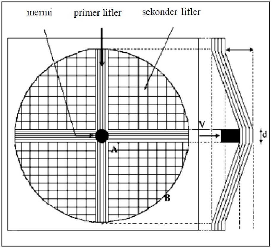 Şekil 3. 2. Primer ve sekonder lifler [38]. Lifler arasındaki bağlantı noktalarının çokluğu balistik koruyucu dokuma bir yapıda merminin kinetik enerjisinin yayılma hızıyla orantılıdır.