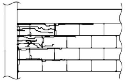 Köşe kırılması Yatay yükleme altındaki çerçevenin dolgu duvarlarında meydana gelen diyagonal gerilmelerin köşelerden herhangi birinde yüksek değerler alması ile ortaya çıkan bir kırılma şeklidir.