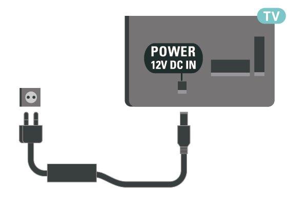Güç Kablosunu takın (4112 serisi) - Güç kablosunu TV'nin arkasındaki POWER konektörüne takın. - Güç kablosunun konektöre sıkıca takıldığından emin olun.