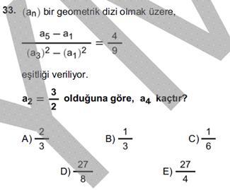 LYS 06 MATEMATİK ÇÖZÜMLERİ.r ( ) ( ) 9 (.r ) ( ) 9 5 (r ) (r ) ( ).