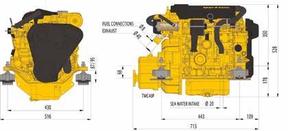 orque at RM : 3.2 Nm Yakıt tüketimi / Fuel consumption: 199 gr/hp/h @ rpm Şanzıman (standart) / Gearbox (Standard): echnodrive MC4 Şanzıman oranları / Gearbox ratio: 2.:1, 2.