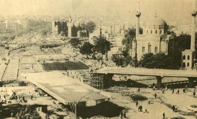 Aksaray'da Vatan Caddesi yapılırken