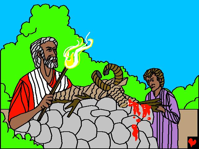 Çalılıklarda bir koçu görerek, İbrahim İshak ı çözdüveonun yerine koçu