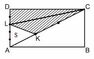 LC çizilirse, [AC] köşegeni eşit parçaya ayrıldığına göre, Yükseklikleri eşit olan üçgenlerin alanları oranı, tabanları oranına eşit