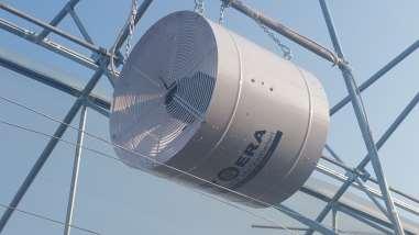 Sera için özel olarak üretilmiş sirkülasyon fanları statik ve dengeli olarak dizayn edilmiştir.