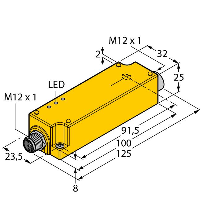 Aksesuarlar IMC-DI-22EX- PNO/24VDC 7560003 2-channel isolating switching amplifier with M12x1 males, for peripheral use, IP67, zones 2/22, input circuits II(1) Ex ia, PNP