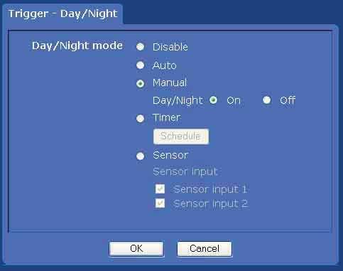 Day/Night Bu kutunun işaretlenmesi, ana izleyicideki trigger aşağı açılır menüsünden Day/Night ı seçmenizi sağlar.