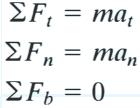 2.6 Teğet ve Normal Koordinatlar Hareket denklemi F =