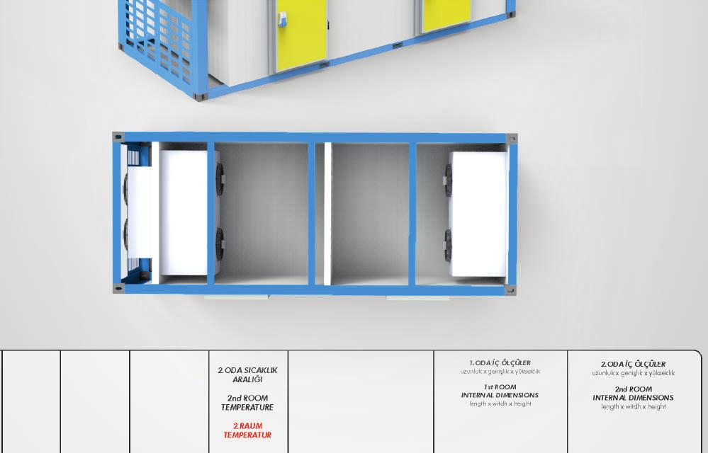 ODA İÇ ÖLÇÜLER INNENMASSE 2.RAUM 0' 2 20 mm -8 C 3.03m x 2.44m x 2.59m.23m x 2.5m x 2.7m.