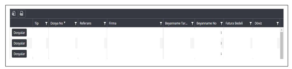 Şema 6.2.1 Şema 6.2.2 : Oluşturulan rapor Excel ya da PDF formatında masaüstüne kayıt edilebilir.