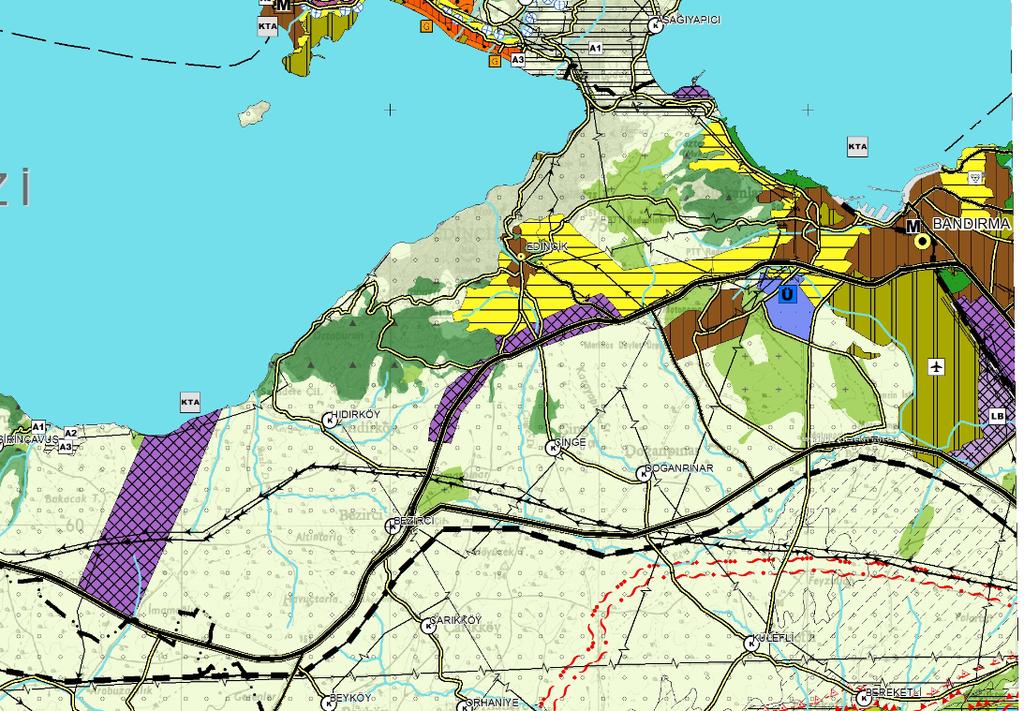 Planlama alanı - Planlama alanının Balıkesir Çanakkale Planlama Bölgesi 1/ 100.
