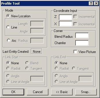 Profile Tool Profile Tool (Profil Oluşturma Aracı) düğmesine tıklandığında Profile Tool iletişim penceresinin gelmesi sağlanır.