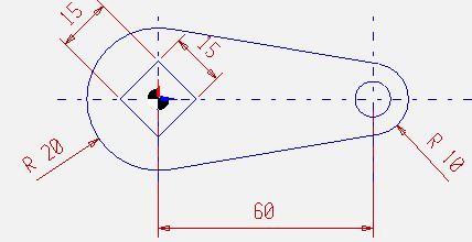 39: Lineer dimension ile hizalı ölçünün verilmesi 10 mm ve 20 mm yarıçaplı yayların
