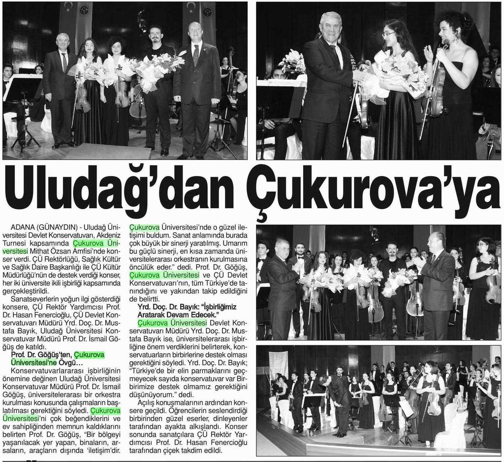 ULUDAGDAN ÇUKUROVAYA Yayın Adı : Adana Günaydın Sayfa