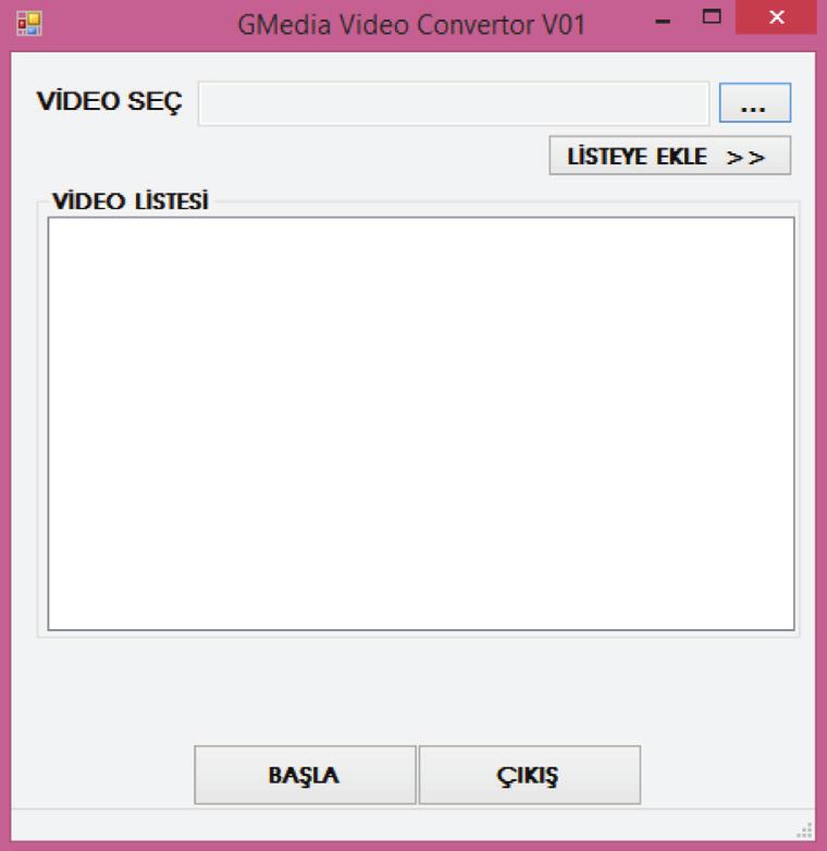 9. Video Convertor Software for GMedia7&GMedia10 Print screen of GMedia Video Convertor_V01 is shown below.