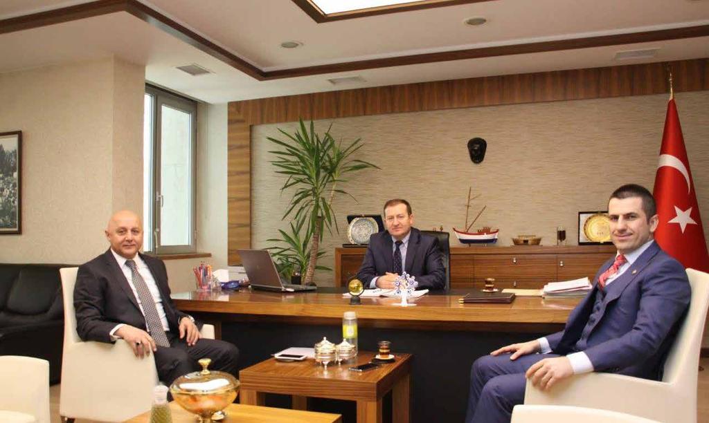 TMO Genel Müdürü Başkanlığında TMO Güvercinlik Tesislerinde yapılan periyodik sektör toplantısına katılan Türkiye Un Sanayicileri Federasyonu Başkanı Günhan ULUSOY ve Türkiye Yem Sanayicileri Birliği